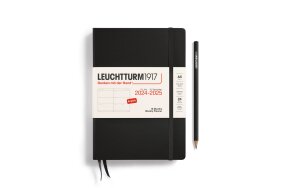 LEUCHTTURM WEEKLY PLANNER A5 18 MONTHS 2024-2025 BLACK 370718